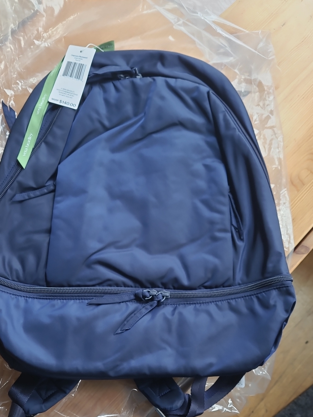 Vera Bradley Nylon Chancery Backpack Peacoat